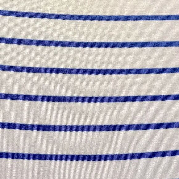 😊 3/$30 WHBM Striped Scoop Neck Short Sleeve Tee Rayon White & Blue - Picture 4 of 12